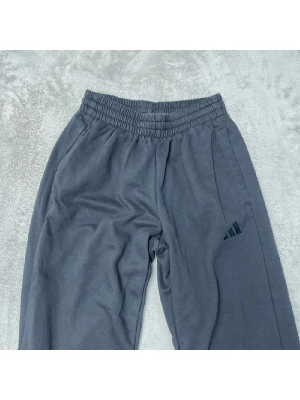Adidas Men's S Black Sweatpants Polyester Elastic Waistband  e1642